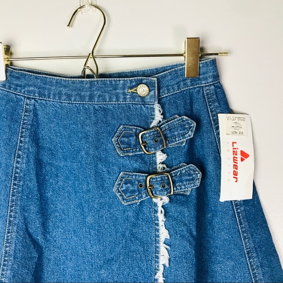 4x$20**LIZWEAR Petite Jeans mini skirt 100% cotton - Picture 2 of 6